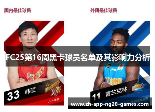FC25第16周黑卡球员名单及其影响力分析